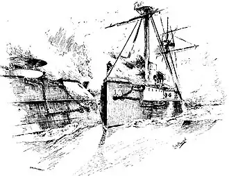 A short handy ship without a spur