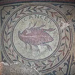 Mosaic in the Saint-Philibert de Tournus, Saône-et-Loire, France