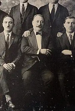 photo of Abe Katzman among other men