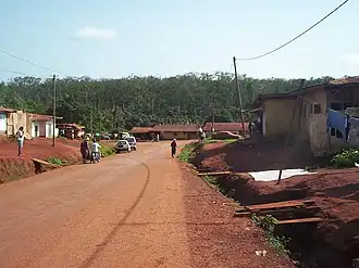 Abong-Mbang, Cameroon, looking north from Quartier Haussa toward the Nyong River