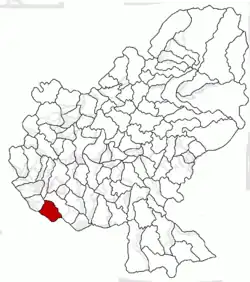 Location in Mureș County