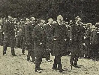 The three last Princes of the primogeniture: Adolf (l.), Johann&nbsp;II&nbsp;(m.) and Josef III (r.)