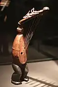 An arched harp of the Mbaka people, from the Democratic Republic of the Congo