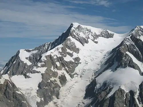 SE side of mountain with Glacier de Bionnassay Italien, S ridge and Aiguille de Tricot