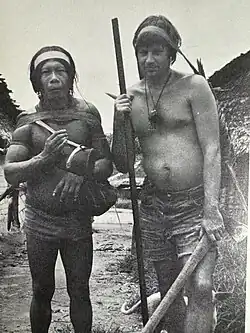 Shoumatoff in the Amazon rainforest in 1976