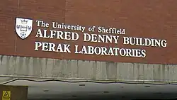 Shield on the Alfred Denny Building