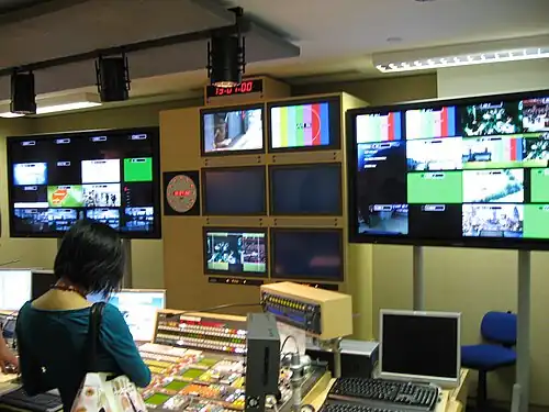 The Al Jazeera English studio control room under construction in London, United Kingdom (August 2007).