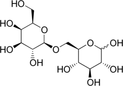 Skeletal formula of allolactose
