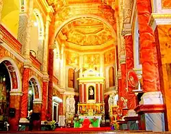 Interior of the St. Aloysius Chapel in Mangalore, an example of Indo-Baroque