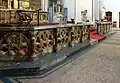 Ornate marble & alabaster altar rail