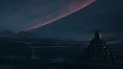 Andor flies away from Yavin IV