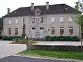 Antignac Town Hall and the War memorial