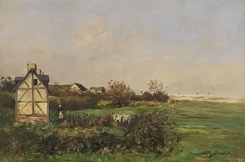 Landscape with Farmhouse and Peasant Woman