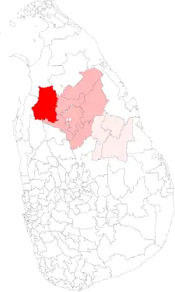 Location of Anuradhapura West