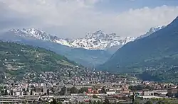 Aerial view of Aosta