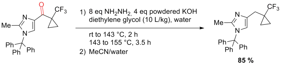 Scheme 21. Large-scale application