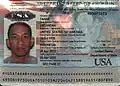 Tahar's US passport.
