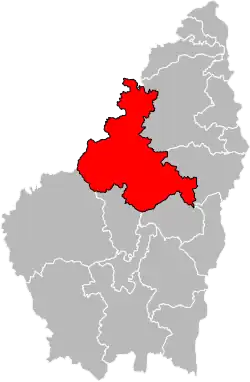 Situation of the canton of Haut-Eyrieux in the department of Ardèche