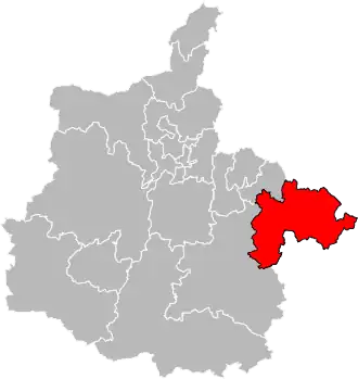 Situation of the canton of Carignan in the department of Ardennes