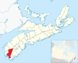 Location of the Municipality of the District of Argyle