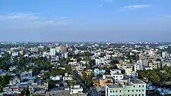 Aerial view of the skyline of Rajshahi