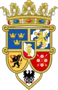 Arms of Charles as Prince of Sweden, and Duke of Södermanland