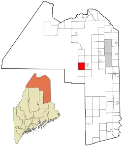 Location of Garfield Plantation, Maine