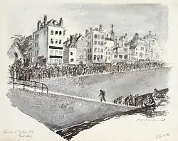 British troops landing during the liberation