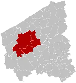Location of the arrondissement in West Flanders