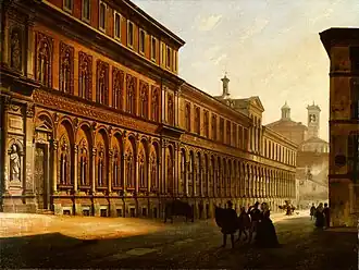 64. Luigi Premazzi, Veduta dell'Ospedale Maggiore di Milano, 1842