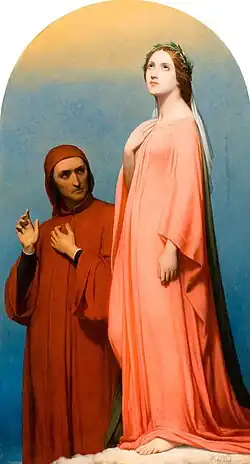 The Vision, Dante and Beatrice by Ary Scheffer, 1846