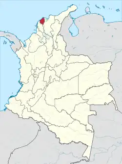 Atlántico shown in red