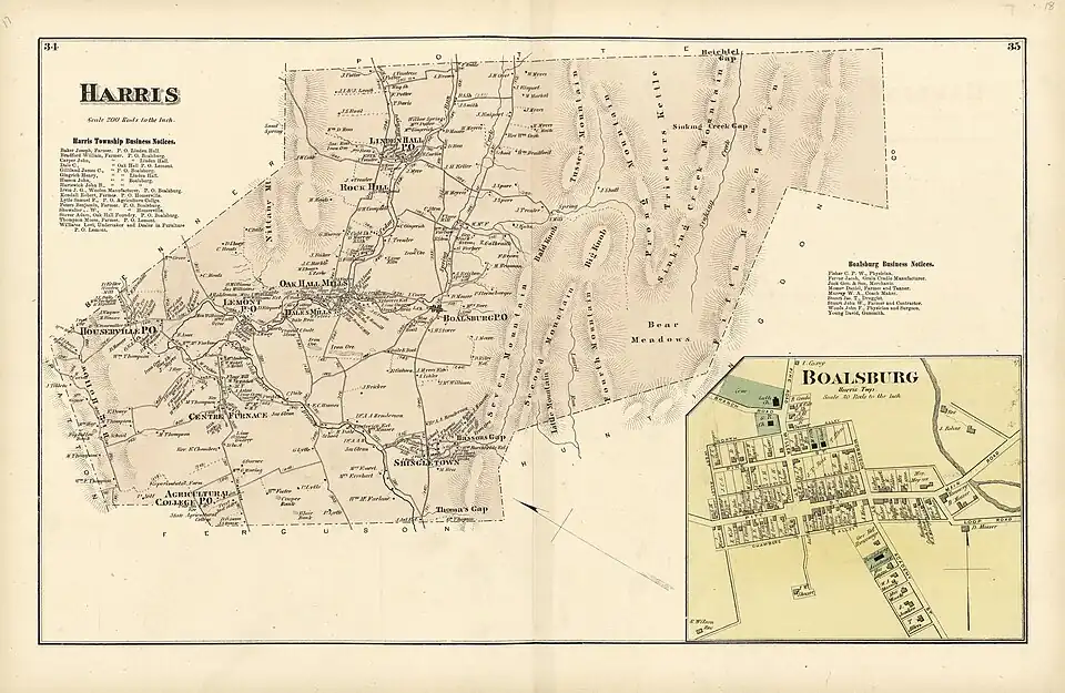 Atlas of Boalsburg, 1874