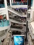 The Myer Centre atrium with Funhouse and Lincraft in the background