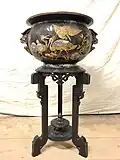 Jardiniere decorated in Japanese lacquer style