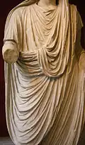 Detail of the toga