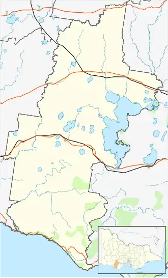 Cobden is located in Corangamite Shire