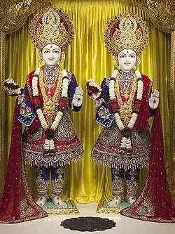 Swaminarayan and Gunatitanand Swami (collectively known as Akshar-Purushottam Maharaj)[35]