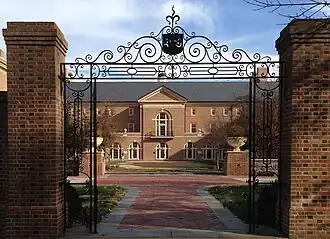 Back view design of brick building wrapping