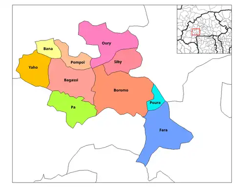Siby Department location in the province