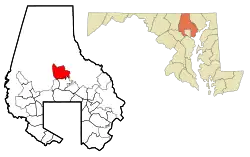 Location of Cockeysville in Maryland