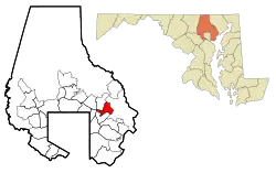 Location of White Marsh, Maryland