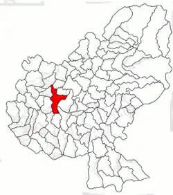 Location in Mureș County