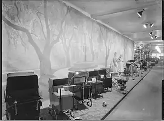 Baby carriages for sale in Stockholm, Sweden in 1931