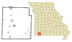 Location of Butterfield, Missouri