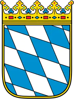 Lesser coat of arms of Bavaria with a people's crown
