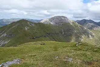 Benfree (left) and Benbaun (right), viewed from summit of Muckanaght