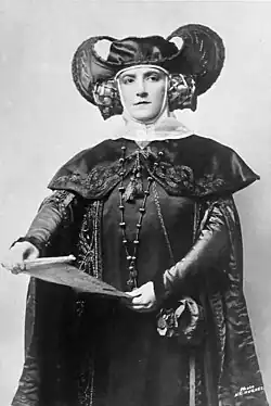 woman in costume as a female don