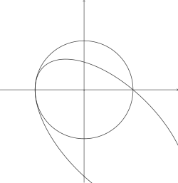 Two intersections of multiplicities 3 and 1,