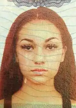 Headshot of Bhad Bhabie on a white background